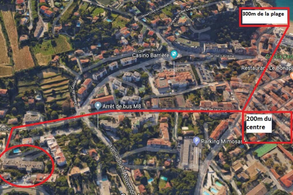 Appartement Au calme, 200m du centre T2 avec balcon et parking à Cassis Extérieur photo